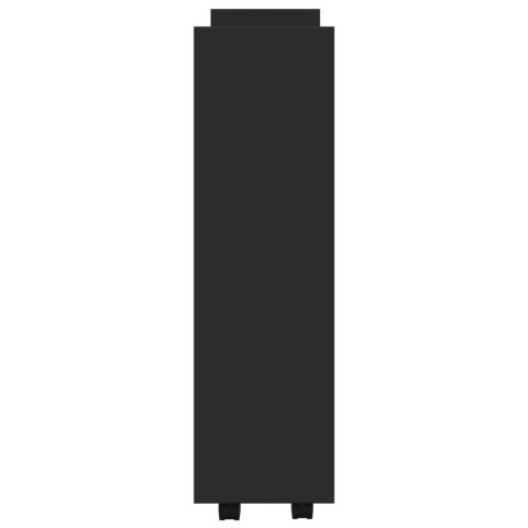 WĄSKI WÓZEK POMOCNICZY 3-POZIOMOWY CZARNY