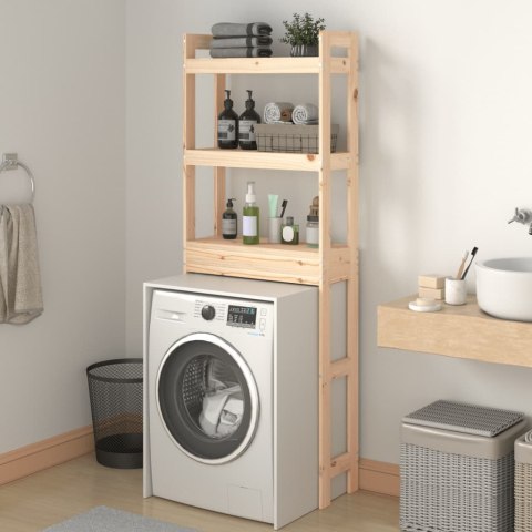 PÓŁKA ŁAZIENKOWA NAD TOALETĘ PRALKĘ 63X26X171CM LITE DREWNO SOSNOWE