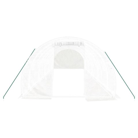 SZKLARNIA ZE STALOWĄ RAMĄ BIAŁA 30M² 10X3X2M