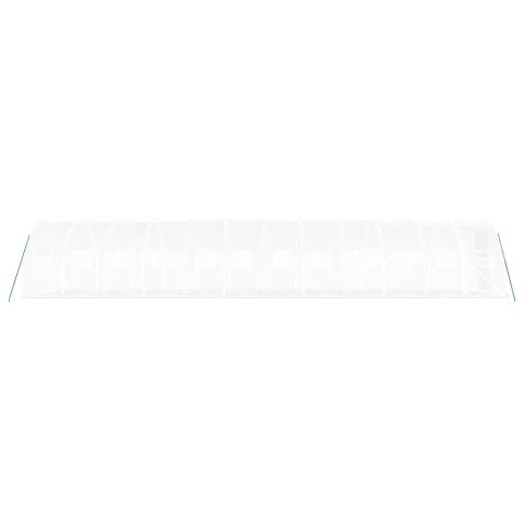 SZKLARNIA ZE STALOWĄ RAMĄ BIAŁA 36M² 12X3X2M