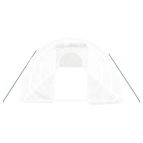 SZKLARNIA ZE STALOWĄ RAMĄ BIAŁA 48M² 16X3X2M