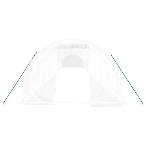 SZKLARNIA ZE STALOWĄ RAMĄ BIAŁA 54M² 18X3X2M