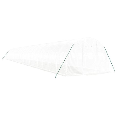 SZKLARNIA ZE STALOWĄ RAMĄ BIAŁA 60M² 20X3X2M