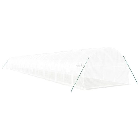 SZKLARNIA ZE STALOWĄ RAMĄ BIAŁA 72M² 24X3X2M