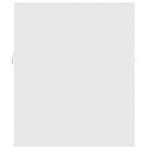 ZESTAW MEBLI ŁAZIENKOWYCH BIAŁY LUSTRO SZAFKA POD UMYWALKĘ I WYSOKA SZAFKA