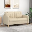 2-OSOBOWA SOFA KREMOWA 140CM TAPICEROWANA TKANINĄ