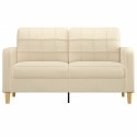 2-OSOBOWA SOFA KREMOWA 140CM TAPICEROWANA TKANINĄ