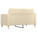 2-OSOBOWA SOFA KREMOWA 140CM TAPICEROWANA TKANINĄ