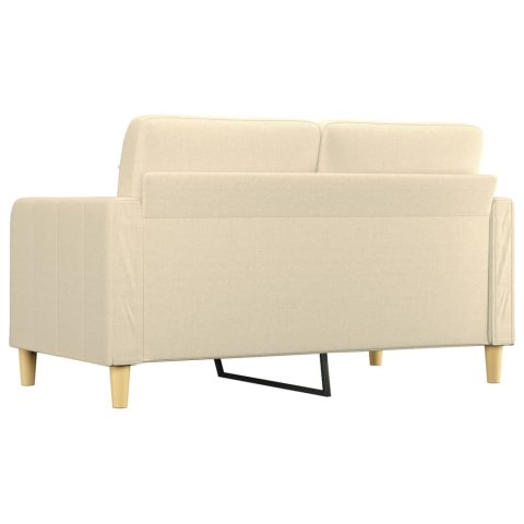 2-OSOBOWA SOFA KREMOWA 140CM TAPICEROWANA TKANINĄ