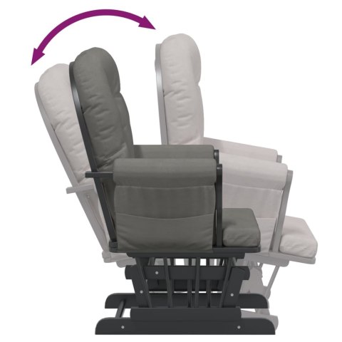 FOTEL PŁYWAJĄCY Z PODNÓŻKIEM CIEMNOSZARY OBITY TKANINĄ