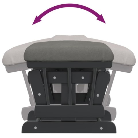 FOTEL PŁYWAJĄCY Z PODNÓŻKIEM CIEMNOSZARY OBITY TKANINĄ