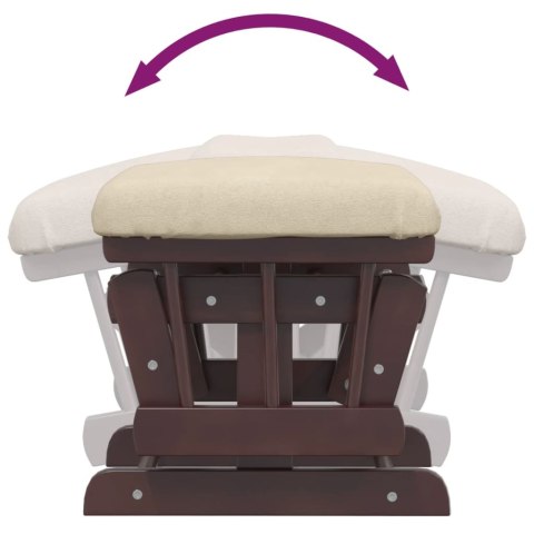 FOTEL PŁYWAJĄCY Z PODNÓŻKIEM KREMOWY OBITY TKANINĄ