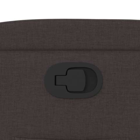 FOTEL ROZKŁADANY CIEMNOBRĄZOWY OBITY TKANINĄ