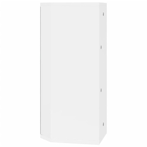 NAROŻNA SZAFKA ŁAZIENKOWA Z LUSTREM BIAŁA 30X24X60CM