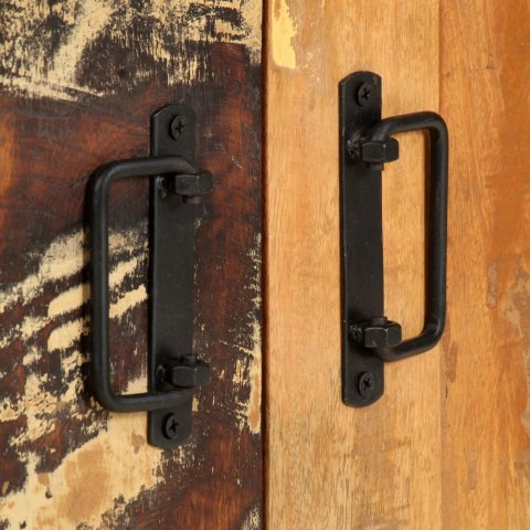 REGAŁ NA KSIĄŻKI 4 POZIOMY 124X30X180CM DREWNO Z ODZYSKU