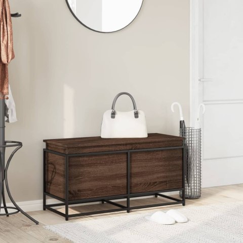 SKRZYNIA Z POKRYWĄ BRĄZOWY DĄB 100X40X51,5CM