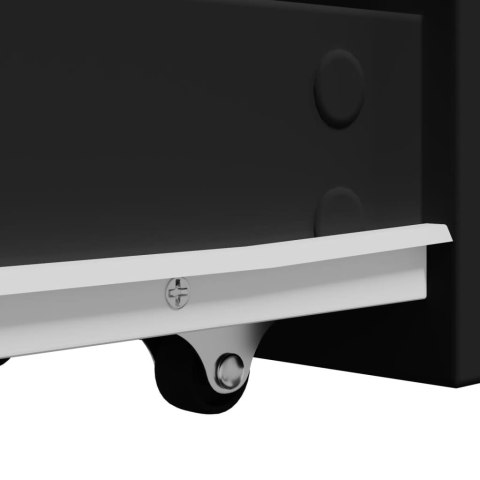 WĄSKA SZAFKA ŁAZIENKOWA NA KÓŁKACH CZARNA