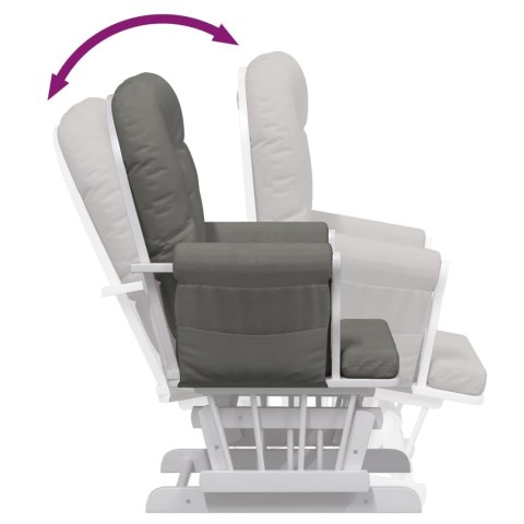 FOTEL PŁYWAJĄCY Z PODNÓŻKIEM CIEMNOSZARY OBITY TKANINĄ