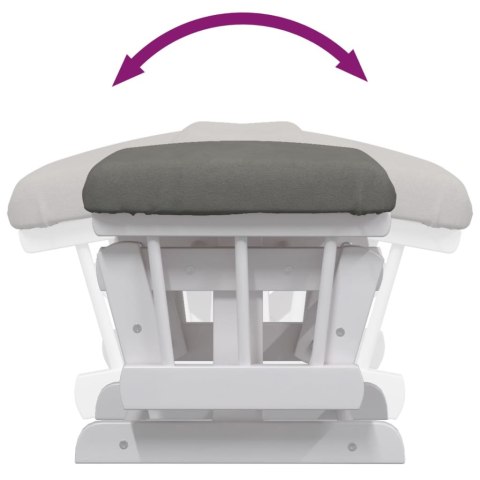 FOTEL PŁYWAJĄCY Z PODNÓŻKIEM CIEMNOSZARY OBITY TKANINĄ