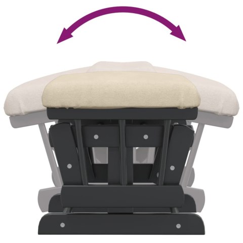 FOTEL PŁYWAJĄCY Z PODNÓŻKIEM KREMOWY OBITY TKANINĄ