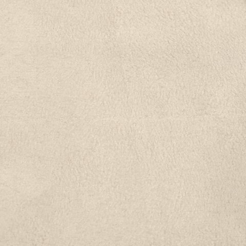 FOTEL PŁYWAJĄCY Z PODNÓŻKIEM KREMOWY OBITY TKANINĄ