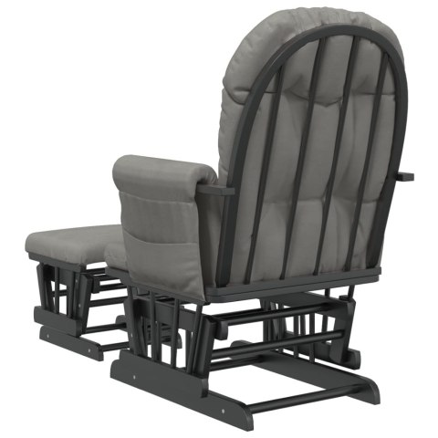 FOTEL PŁYWAJĄCY Z PODNÓŻKIEM JASNOSZARY OBITY TKANINĄ