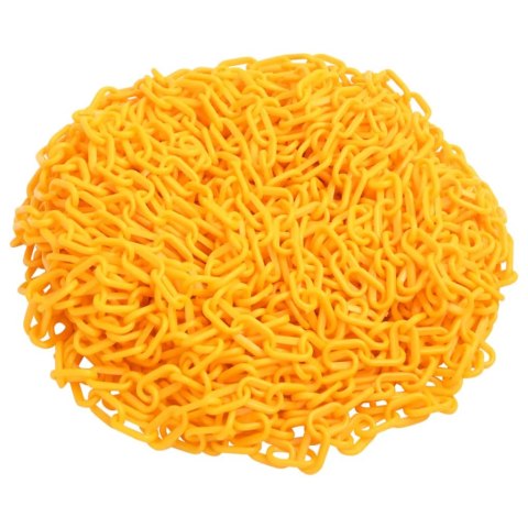 ŁAŃCUCH OSTRZEGAWCZY ŻÓŁTY 100M Ø8MM PLASTIKOWY