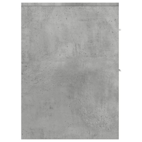 WĄSKA SZAFKA ŁAZIENKOWA NA KÓŁKACH SZAROŚĆ BETONU