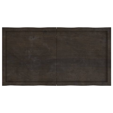 BLAT CIEMNOBRĄZOWY 120X60X(2-4)CM DREWNO Z NATURALNĄ KRAWĘDZIĄ