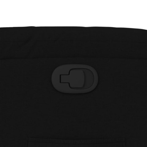 FOTEL ROZKŁADANY CZARNY OBITY TKANINĄ