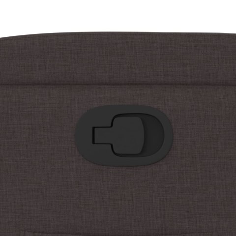 PODNOSZONY FOTEL ROZKŁADANY CIEMNOBRĄZOWY OBITY TKANINĄ