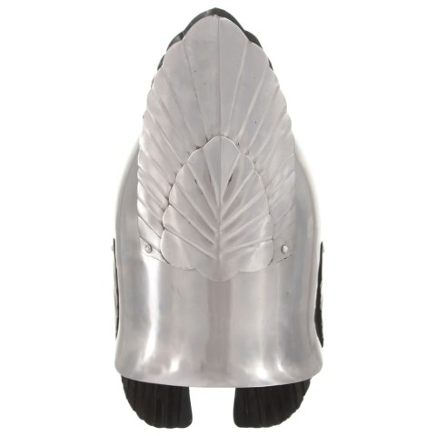 REPLIKA ŚREDNIOWIECZNEGO HEŁMU STYLIZOWANA LARP SREBRNA STAL