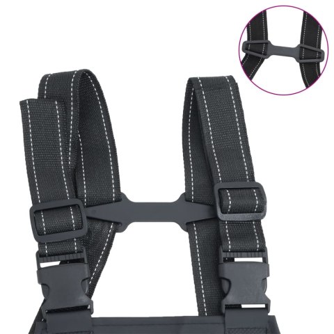 SPODNIOBUTY WĘDKARSKIE WYSOKIE CZARNE ROZMIAR 44