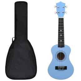 UKULELE SOPRANOWE Z POKROWCEM DLA DZIECI NIEBIESKIE 21