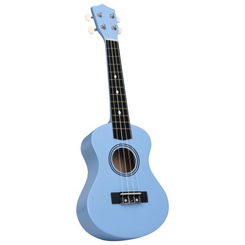 UKULELE SOPRANOWE Z POKROWCEM DLA DZIECI NIEBIESKIE 21"