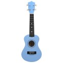UKULELE SOPRANOWE Z POKROWCEM DLA DZIECI NIEBIESKIE 21"