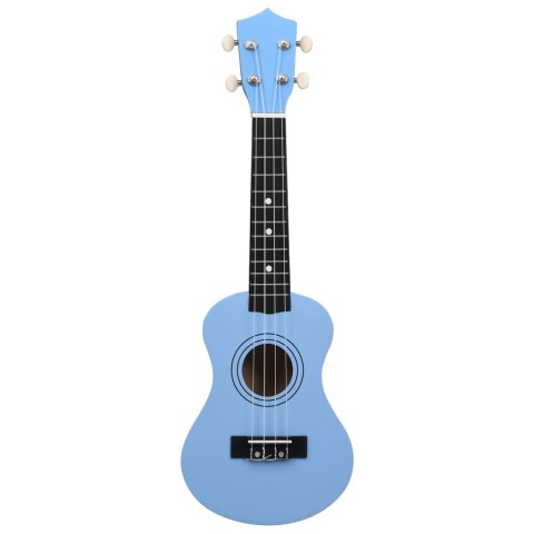 UKULELE SOPRANOWE Z POKROWCEM DLA DZIECI NIEBIESKIE 21"