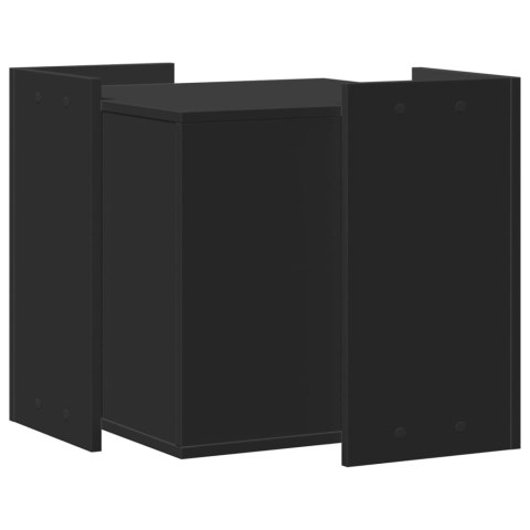 SZAFKA NA KUWETĘ DOMEK DLA KOTA STOLIK UKRYTA KUWETA CZARNA 53X53X51CM