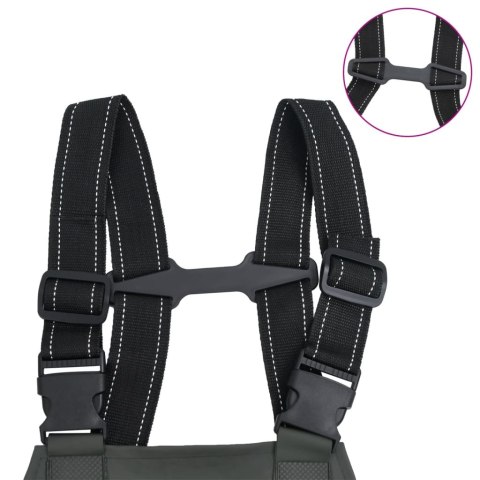 SPODNIOBUTY WĘDKARSKIE CIEMNOZIELONE ROZMIAR 43