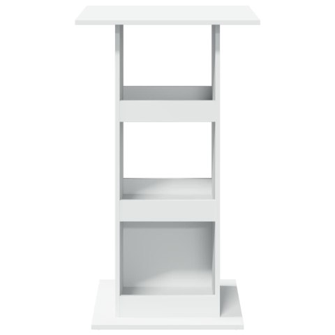 STOLIK BAROWY Z PÓŁKAMI BIAŁY 60X60X102CM