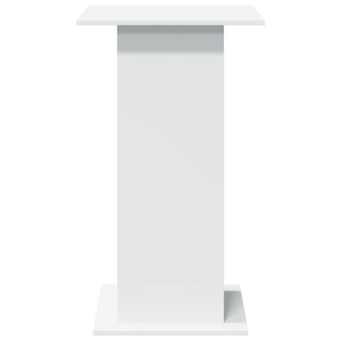 STOLIK BAROWY Z PÓŁKAMI BIAŁY 60X60X102CM