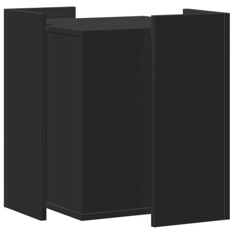 SZAFKA NA KUWETĘ DOMEK DLA KOTA STOLIK UKRYTA KUWETA CZARNA 42X42X51CM