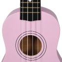 UKULELE SOPRANOWE Z POKROWCEM DLA DZIECI RÓŻOWE 21"
