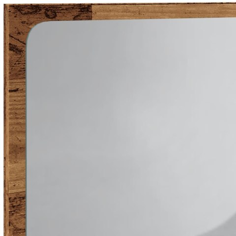 LUSTRO ŁAZIENKOWE Z LED STARE DREWNO 60X8,5X38CM