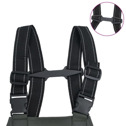 SPODNIOBUTY WĘDKARSKIE CIEMNOZIELONE ROZMIAR 42