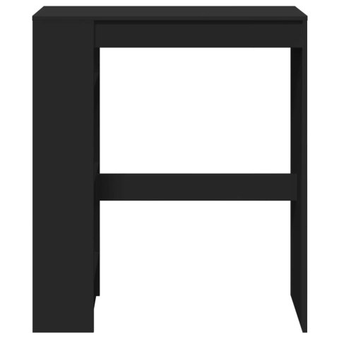 STOLIK BAROWY Z PÓŁKAMI CZARNY 90X40X103,5CM