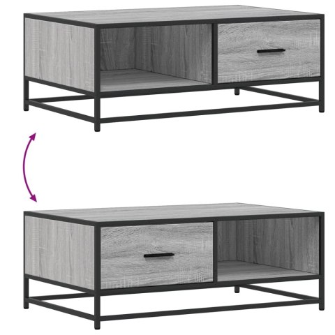 STOLIK KAWOWY SZARY DĄB SONOMA 90X57X35CM