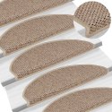 SAMOPRZYLEPNE NAKŁADKI NA SCHODY 15 SZT. 65X21X4CM PIASKOWE