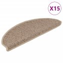 SAMOPRZYLEPNE NAKŁADKI NA SCHODY 15 SZT. 65X21X4CM PIASKOWE