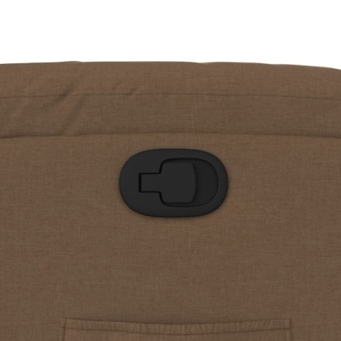 FOTEL ROZKŁADANY BRĄZOWY OBITY TKANINĄ